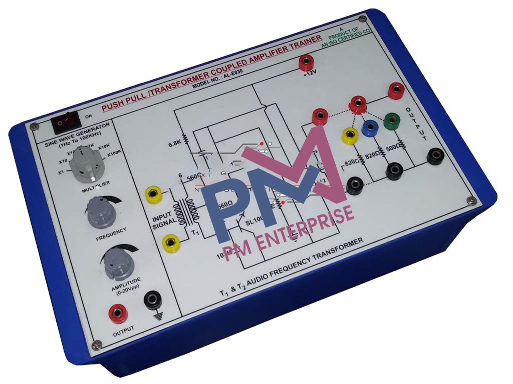 PM-P038A TRANSFORMER COUPLED (PUSH PULL) AMPLIFIER TRAINER WITH SINE WAVE GENERATOR 0-100KHz