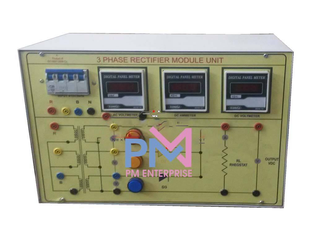 PM-P313 THREE PHASE HALF-FULL WAVE UNCONTROLLED RECTIFIER TRAINER