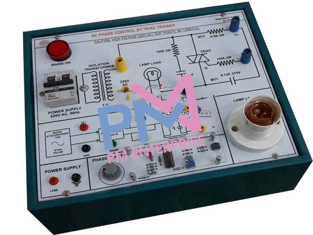 PM-P485 SINGLE PHASE AC PHASE CONTROL BY TRIAC TRAINER
