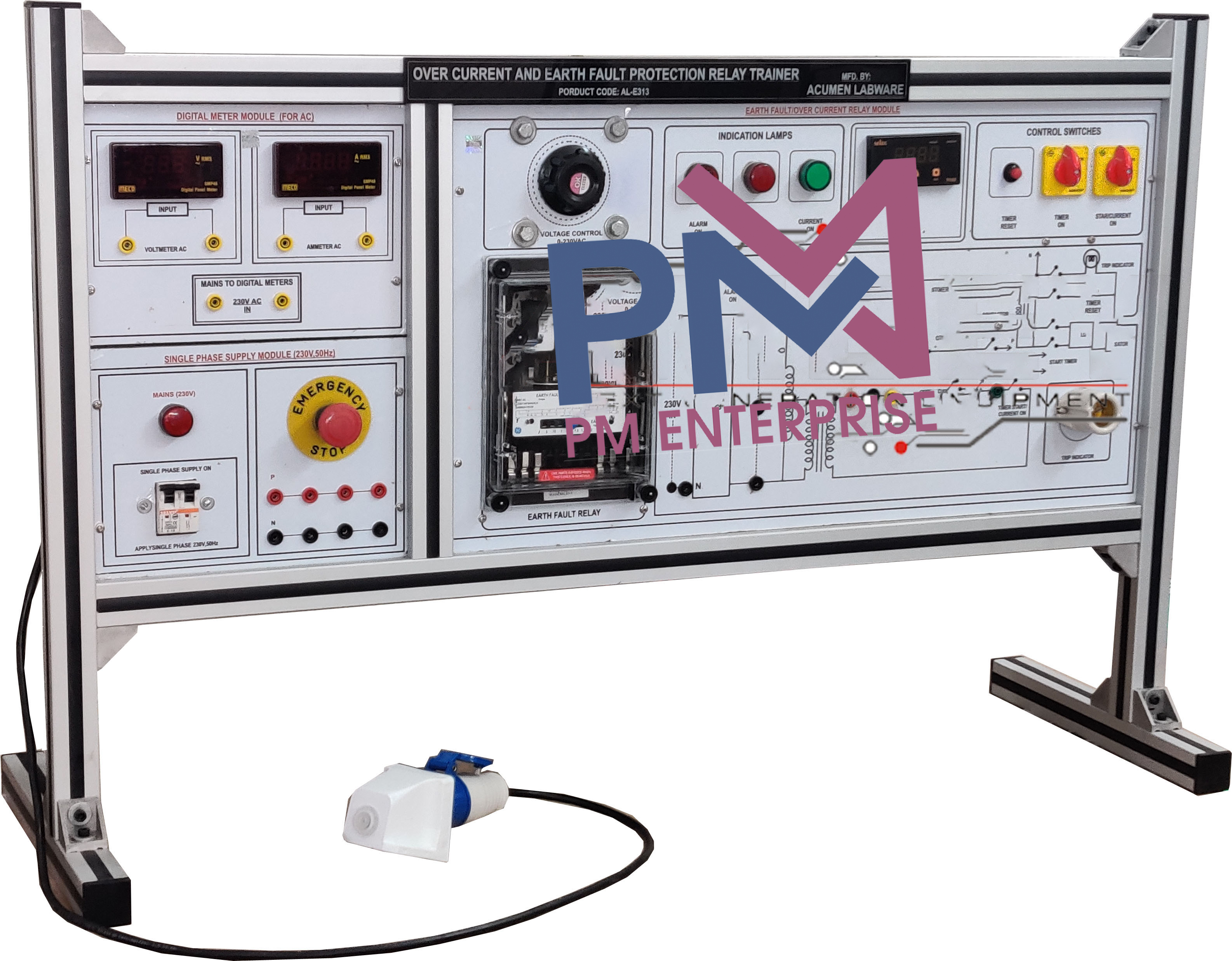 PM-P318C EARTH FAULT RELAY TRAINER (ELECTROMECHANICAL TYPE)